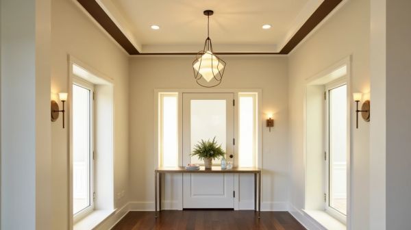 Une véritable ambiance chaleureuse avec une suspension d'entrée moderne